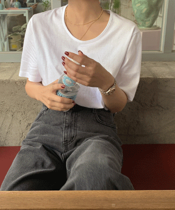코코 유넥 티셔츠 (2color)
