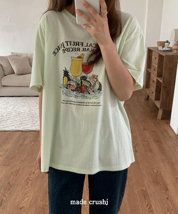 [made crushj] 칵테일 반팔 티셔츠 (lime 착장 추가)