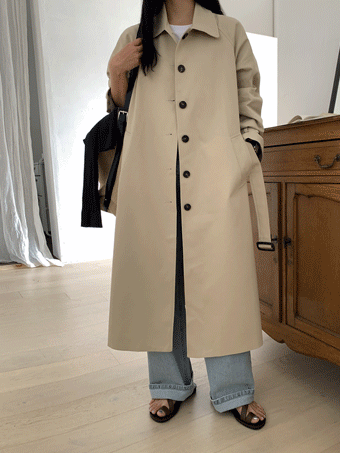 체브릭 싱글 트렌치 코트 (3color)